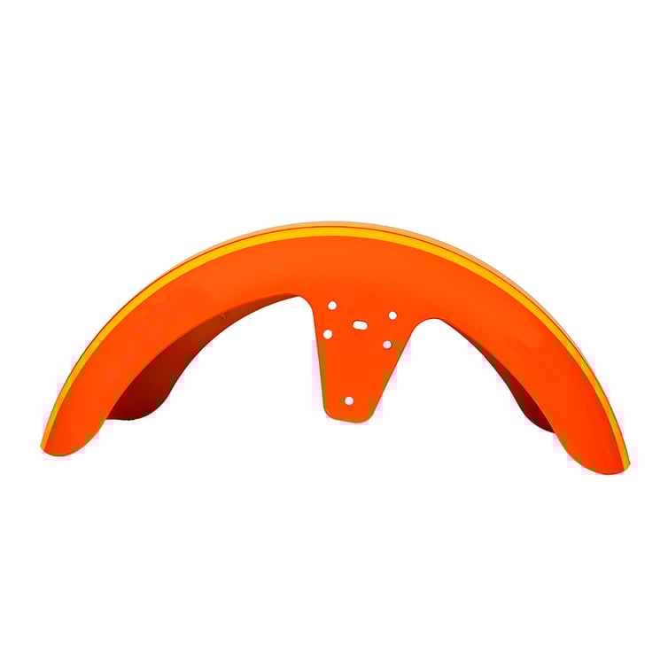 Paralama Dianteiro 3 Para Scooter Eletrica X7/Rz07/Wx07/Mini X07/Rz10/Wx10 Laranja/ Faixa Amarela