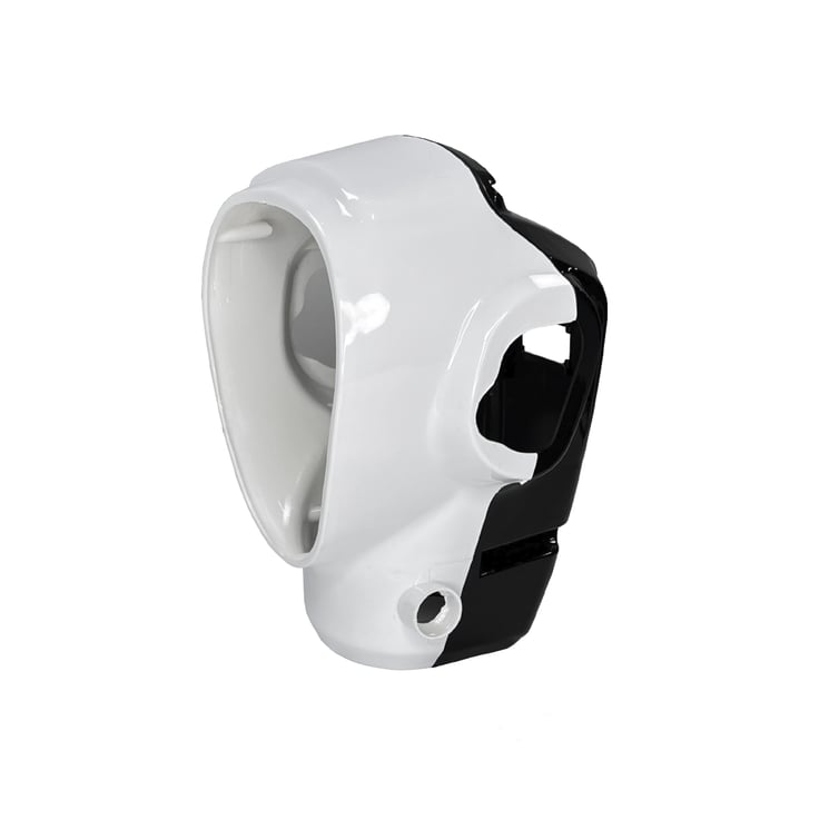 Carenagem Do Farol 1 Para Bicicleta Eletrica Basket 500w/Rz03/Wx03 Branca Jn/Eb