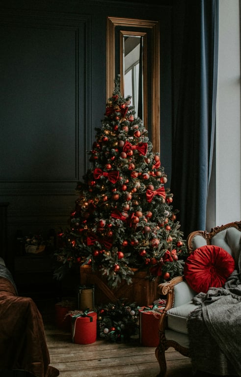 Christmas tree and decorations
