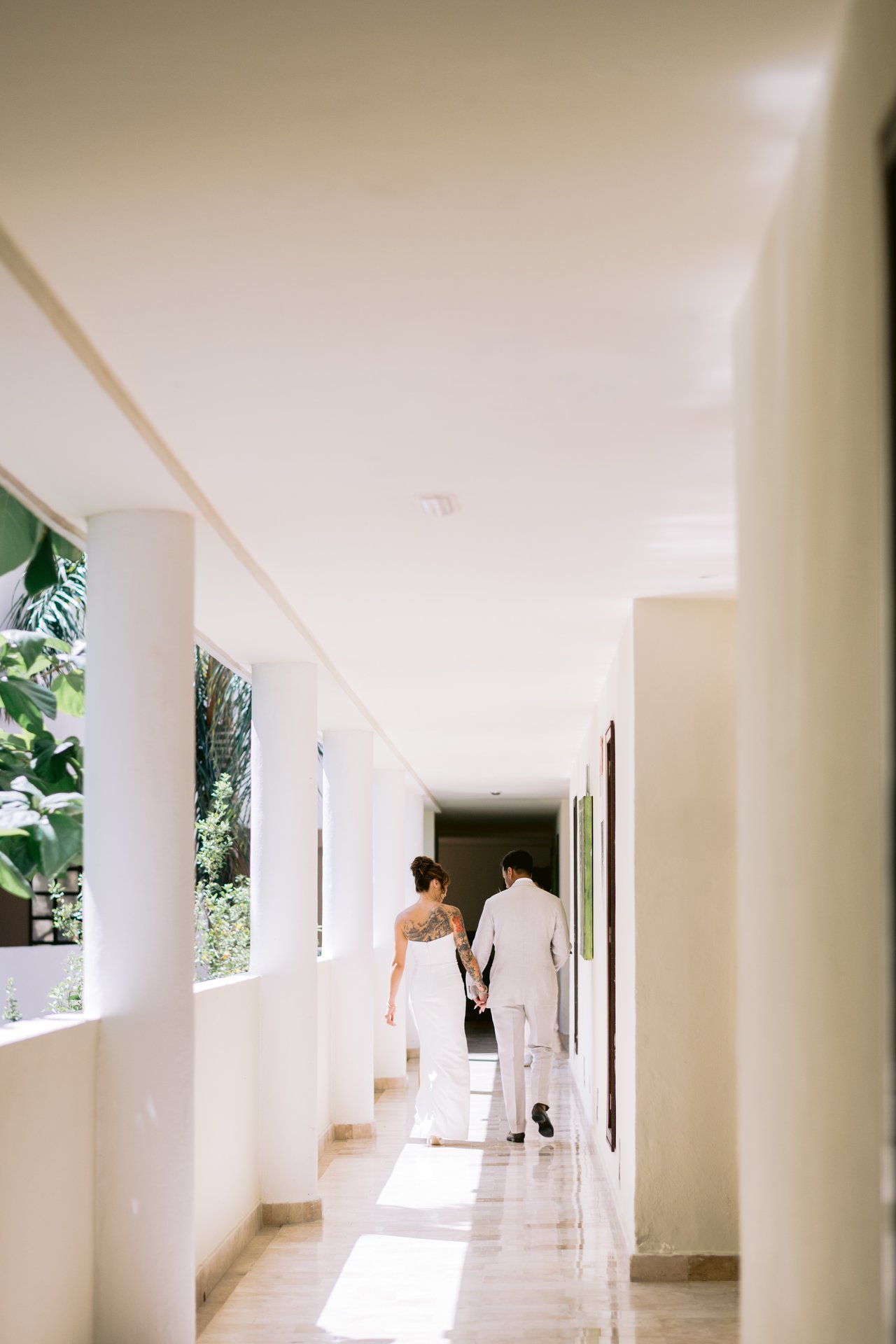 Walking the colonnade together