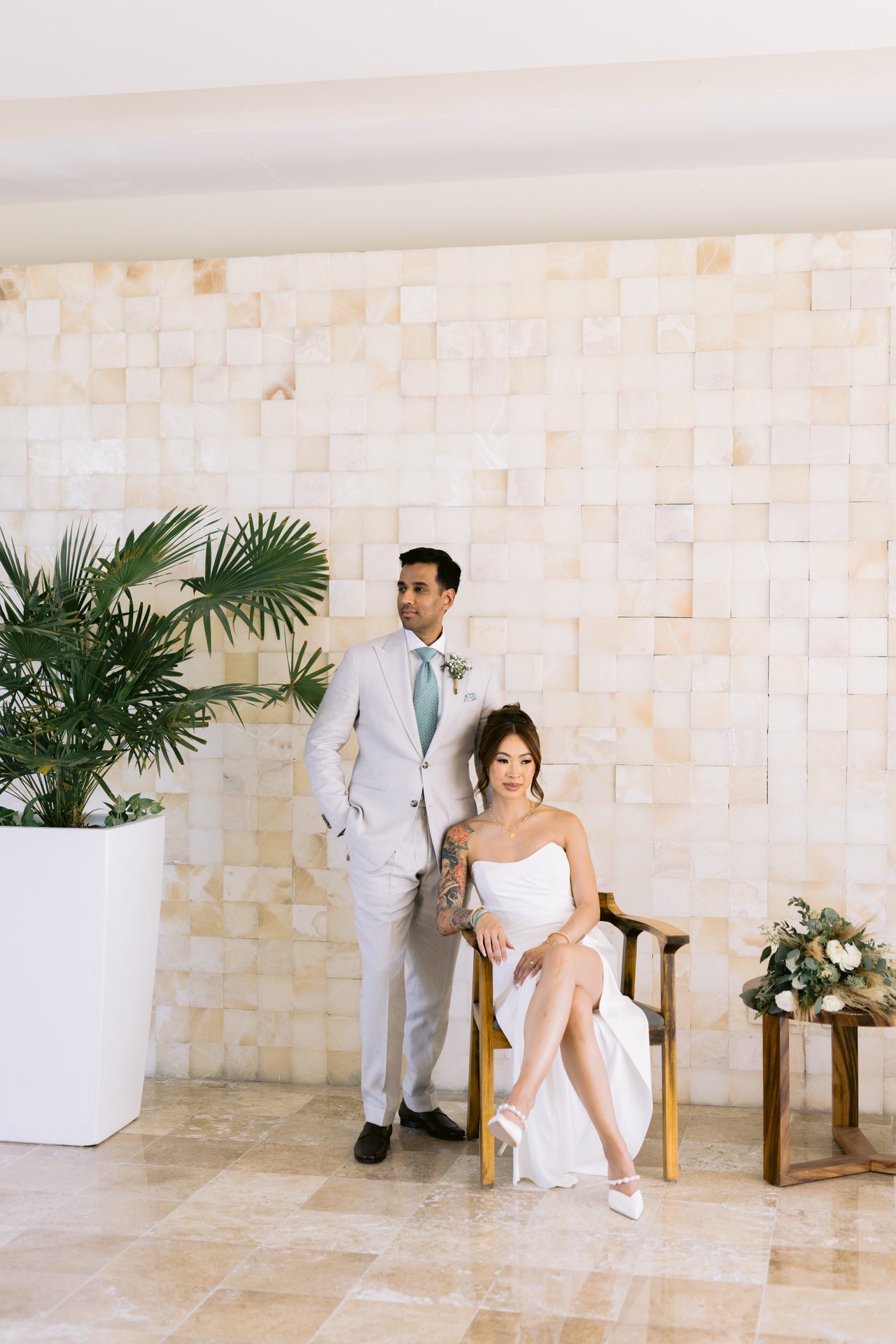 Iris and Hussain at Dreams Jade Riviera Cancun