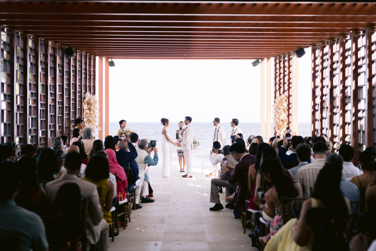 Guests watching the ceremony