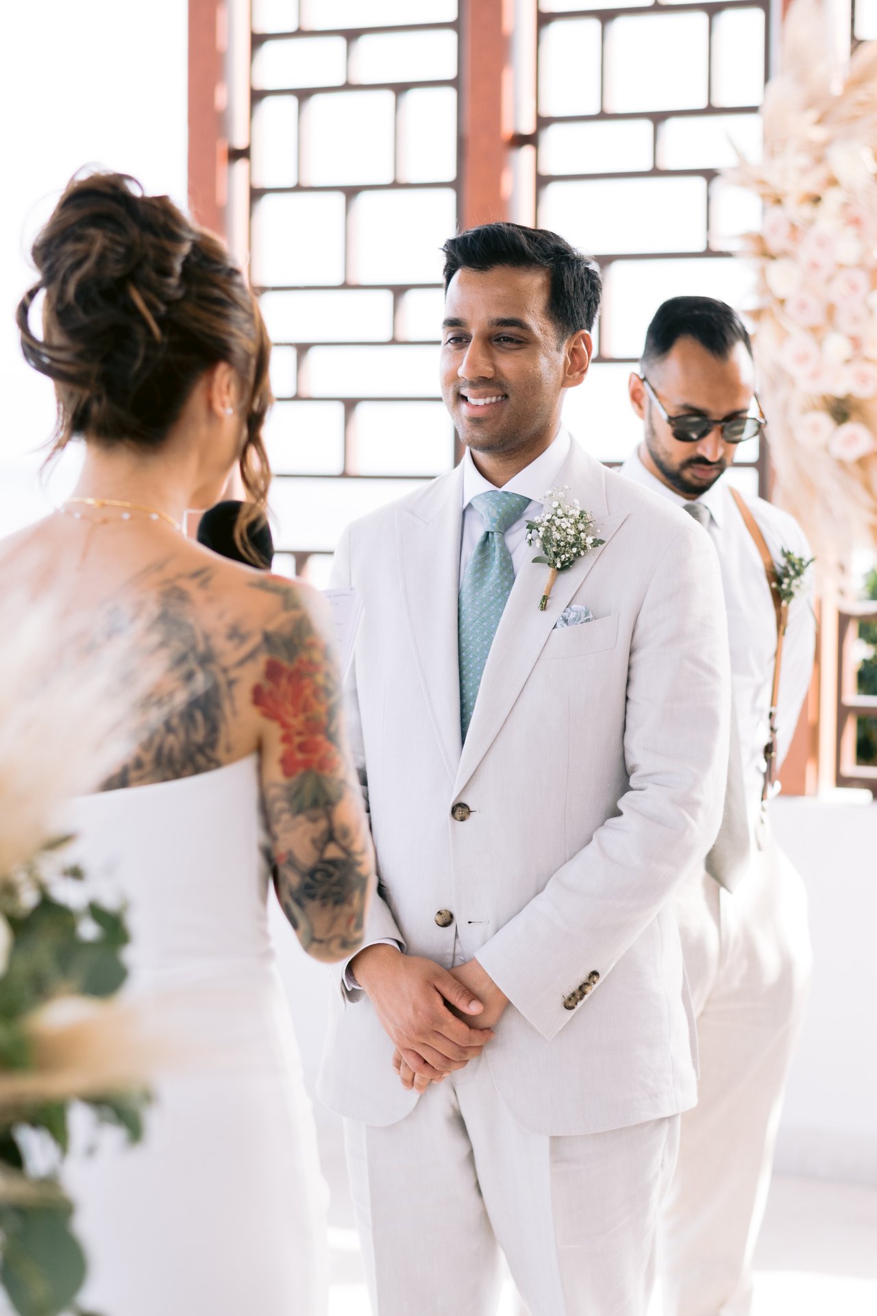 Hussain during the vows