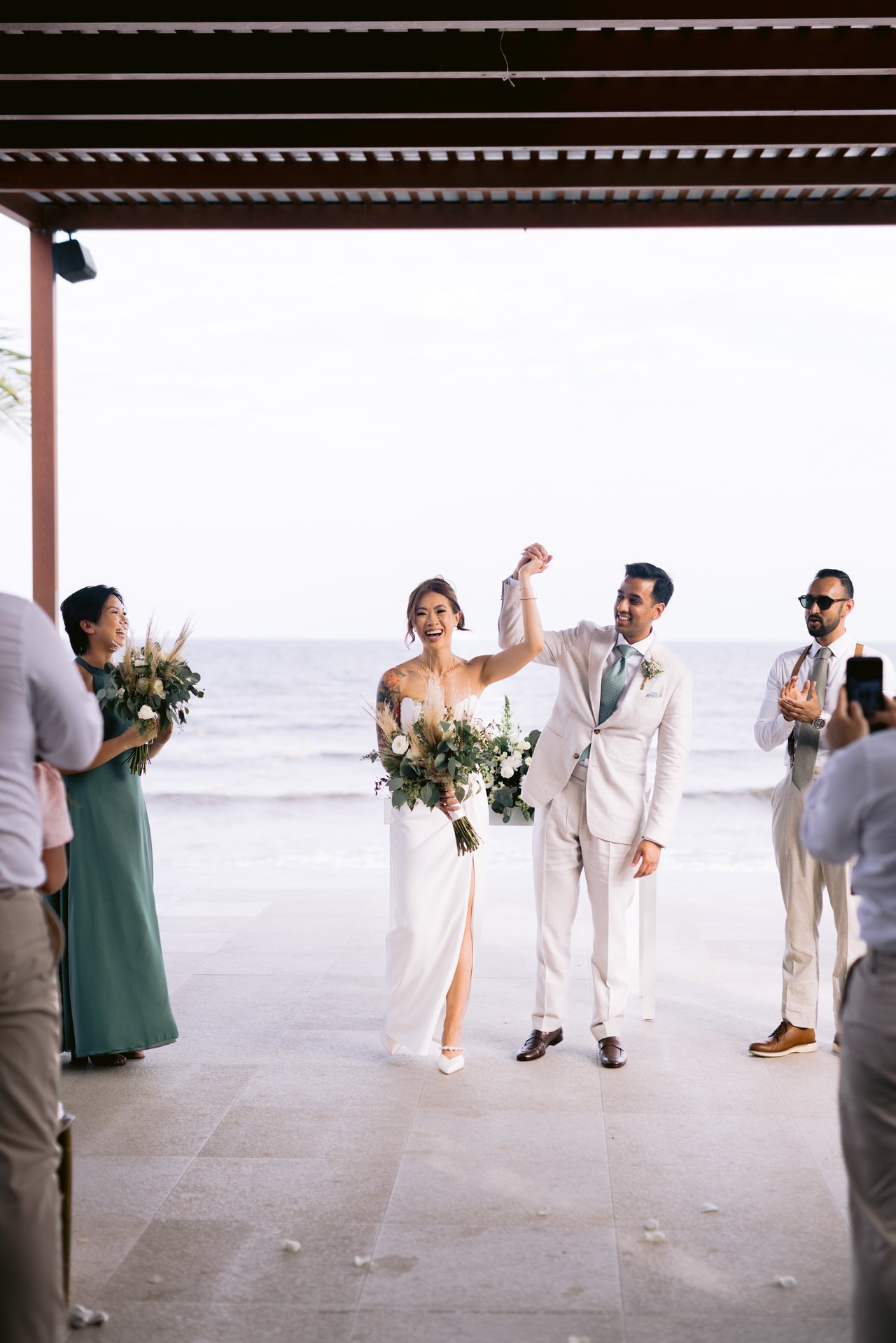 Married &mdash; the walk back up the aisle