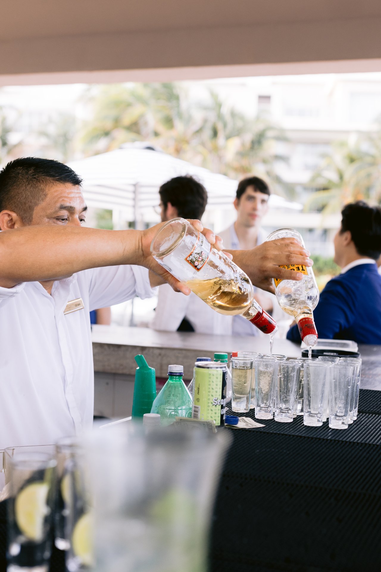 Champagne being poured