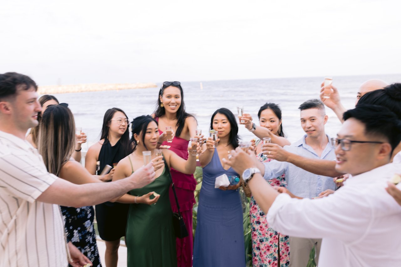 A toast on the terrace