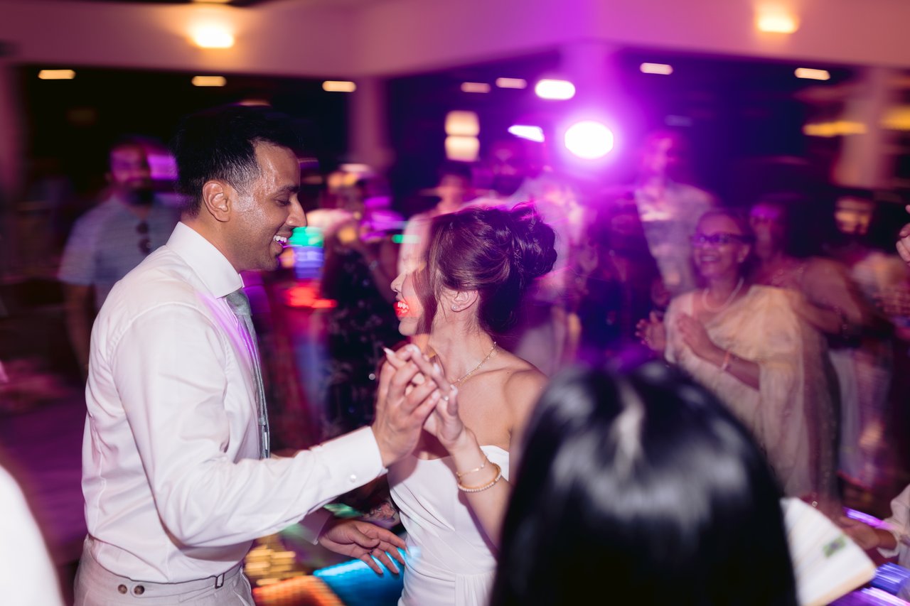 The dance floor under the lights