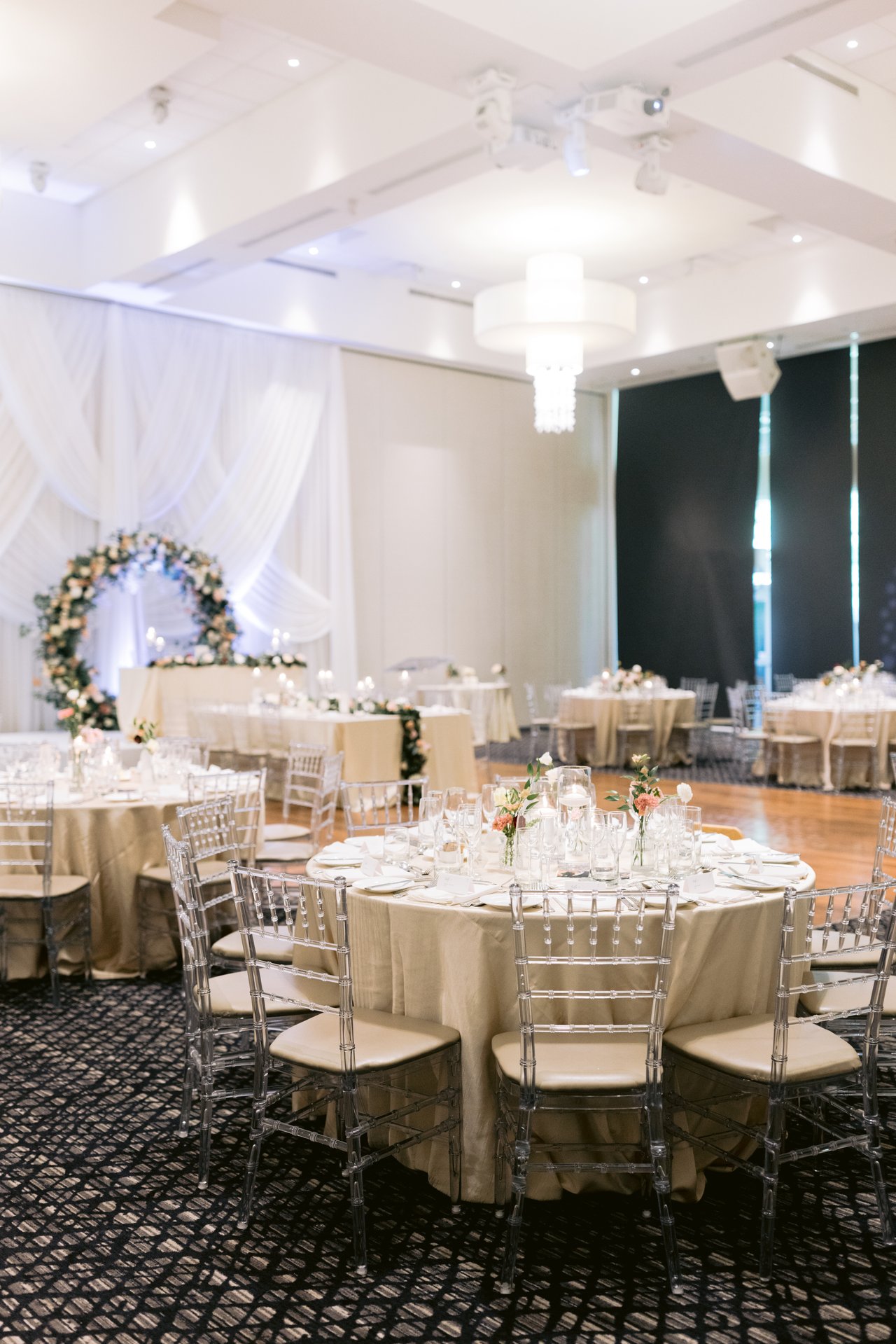 The Guild Inn Estate reception room set for dinner