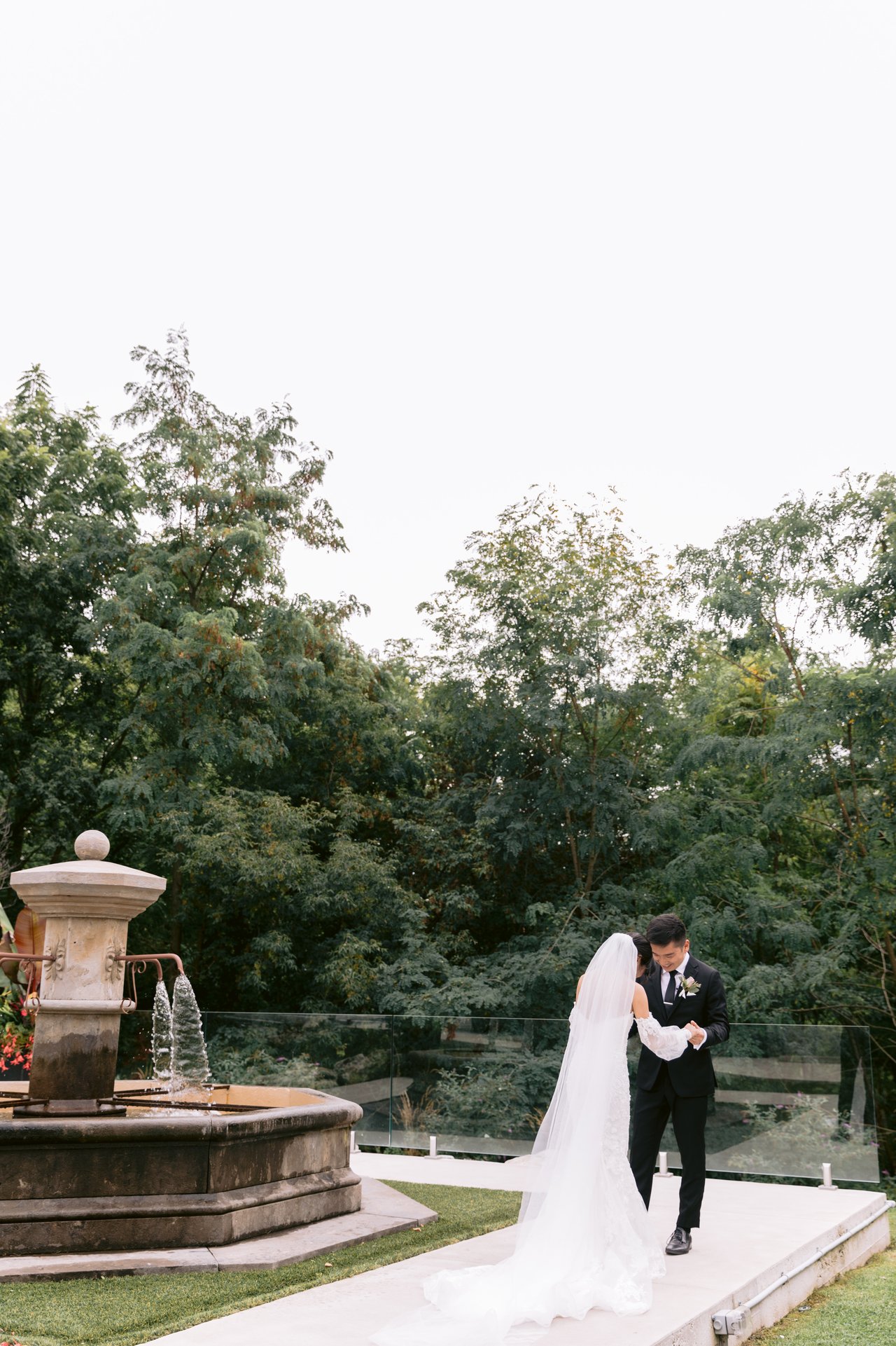 A dip at the fountain