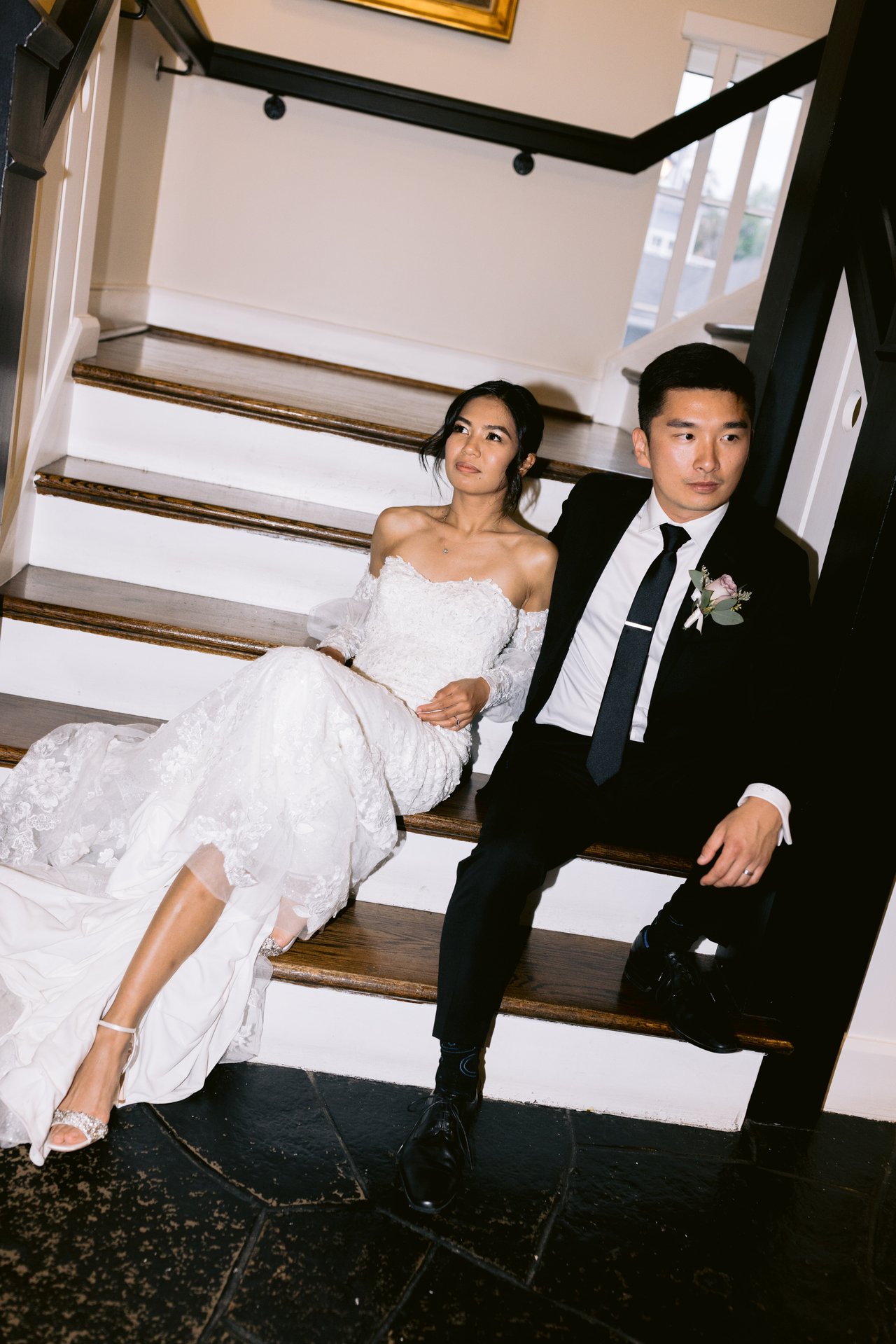 Kat and Elan on the staircase at The Doctor&rsquo;s House