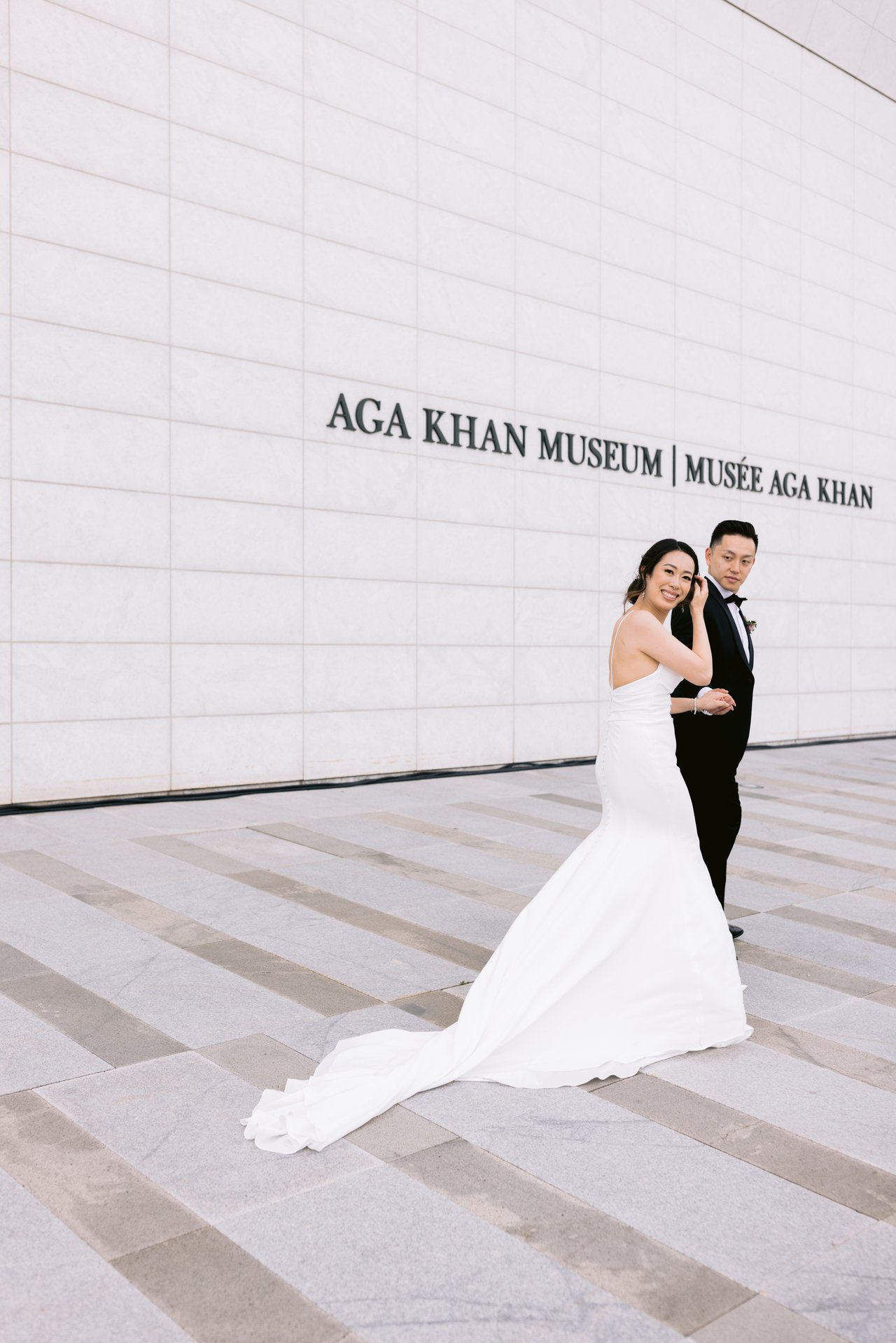 At the Aga Khan Museum, the train down the steps