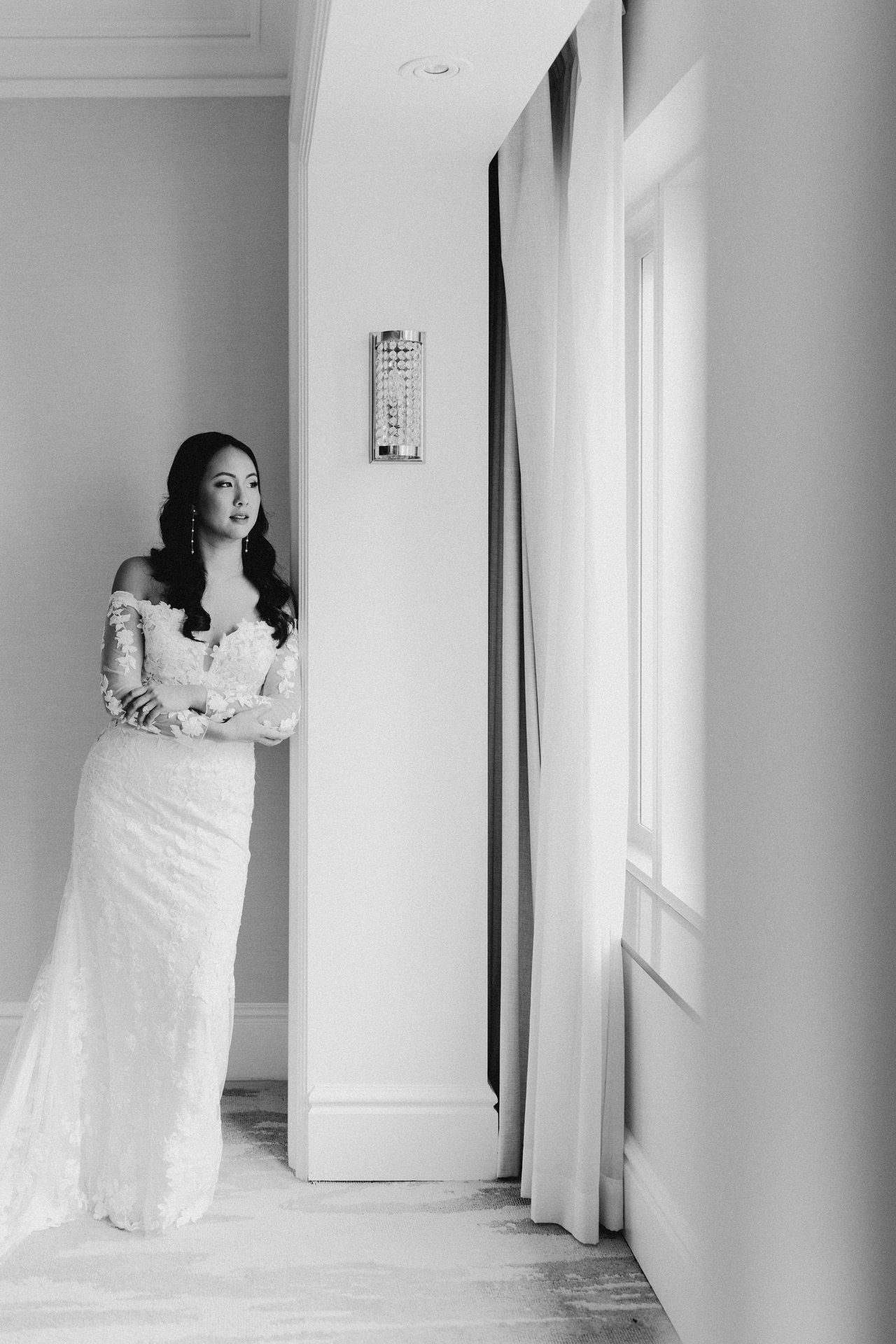 Stella in the hallway, full length
