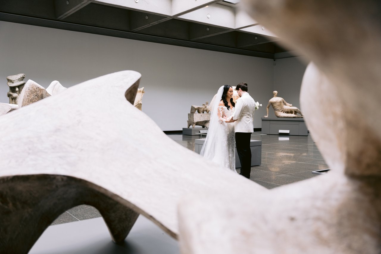 Framed through a sculpture