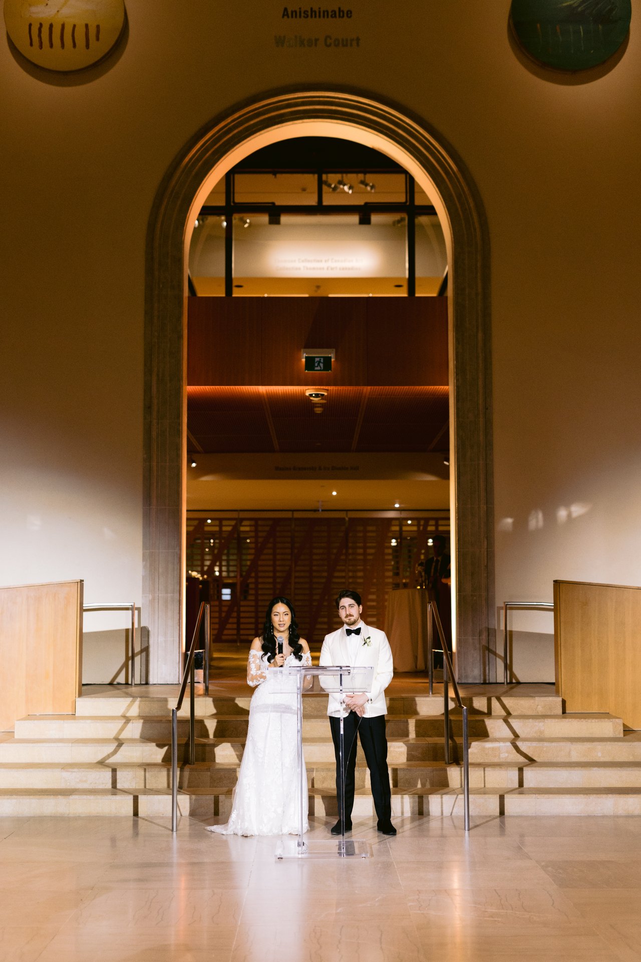 The two of them in the grand archway