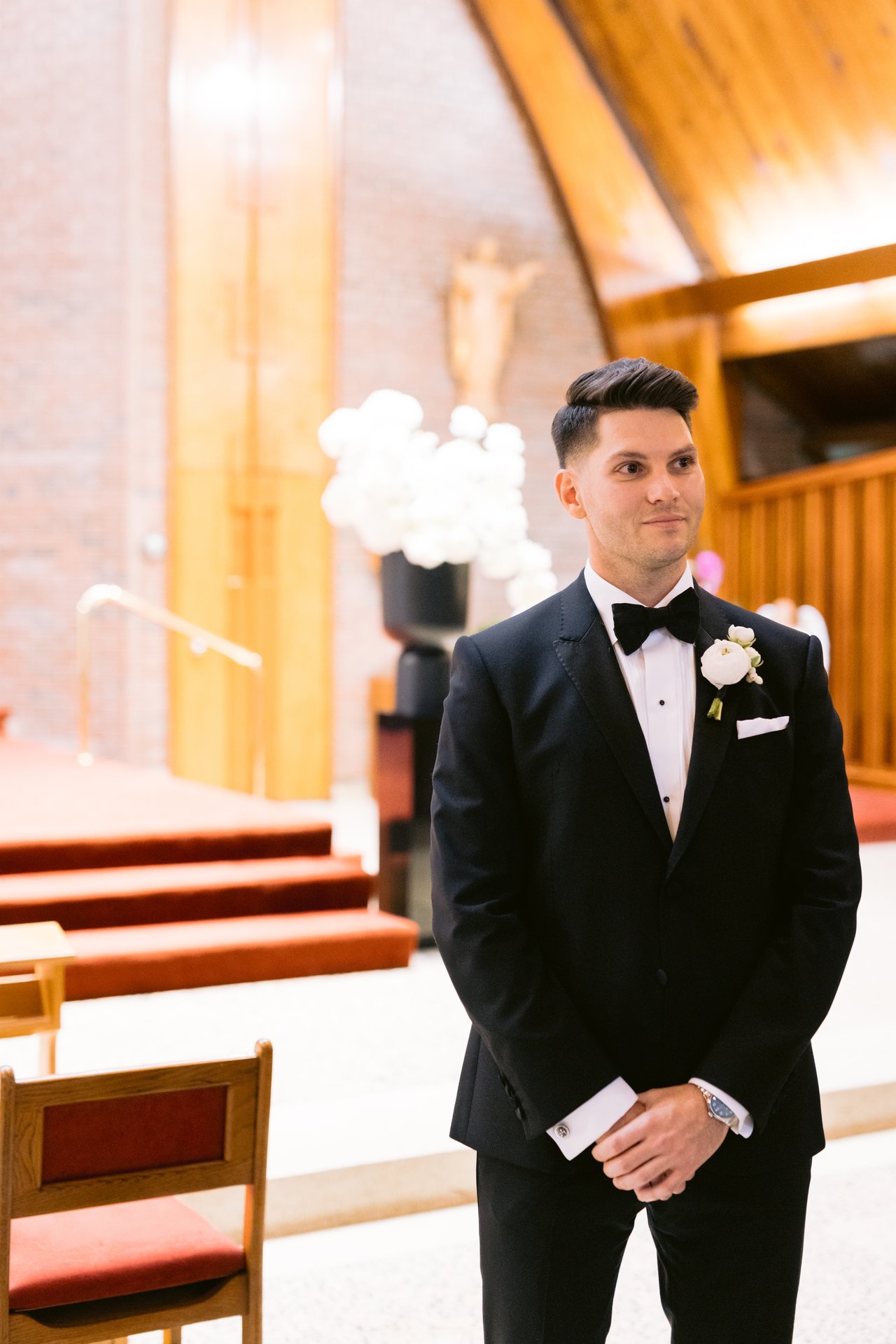 Jordan waiting at the altar