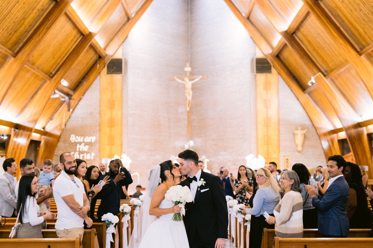 The recessional, petals in the air