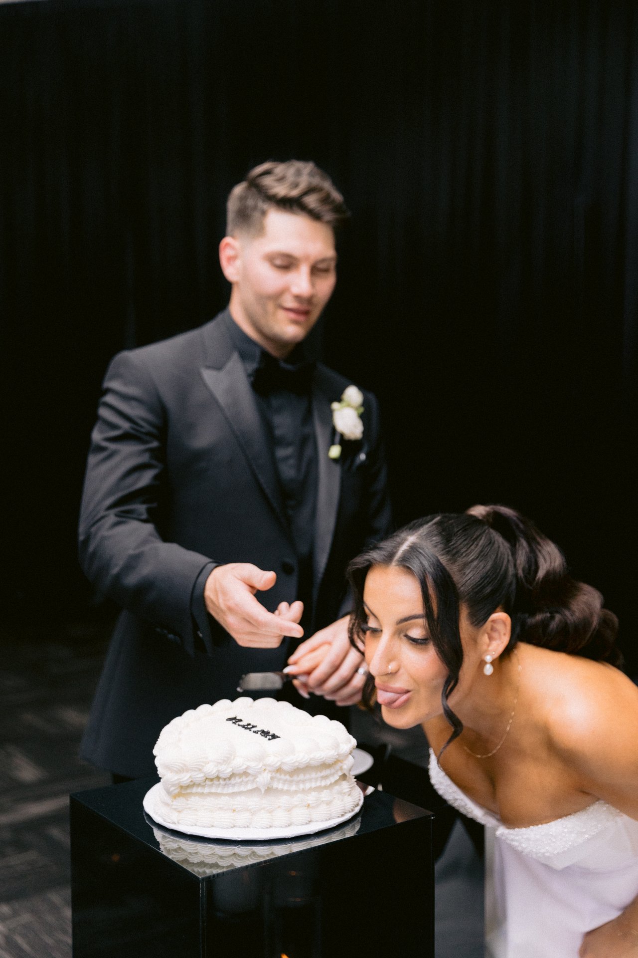 Cutting the cake
