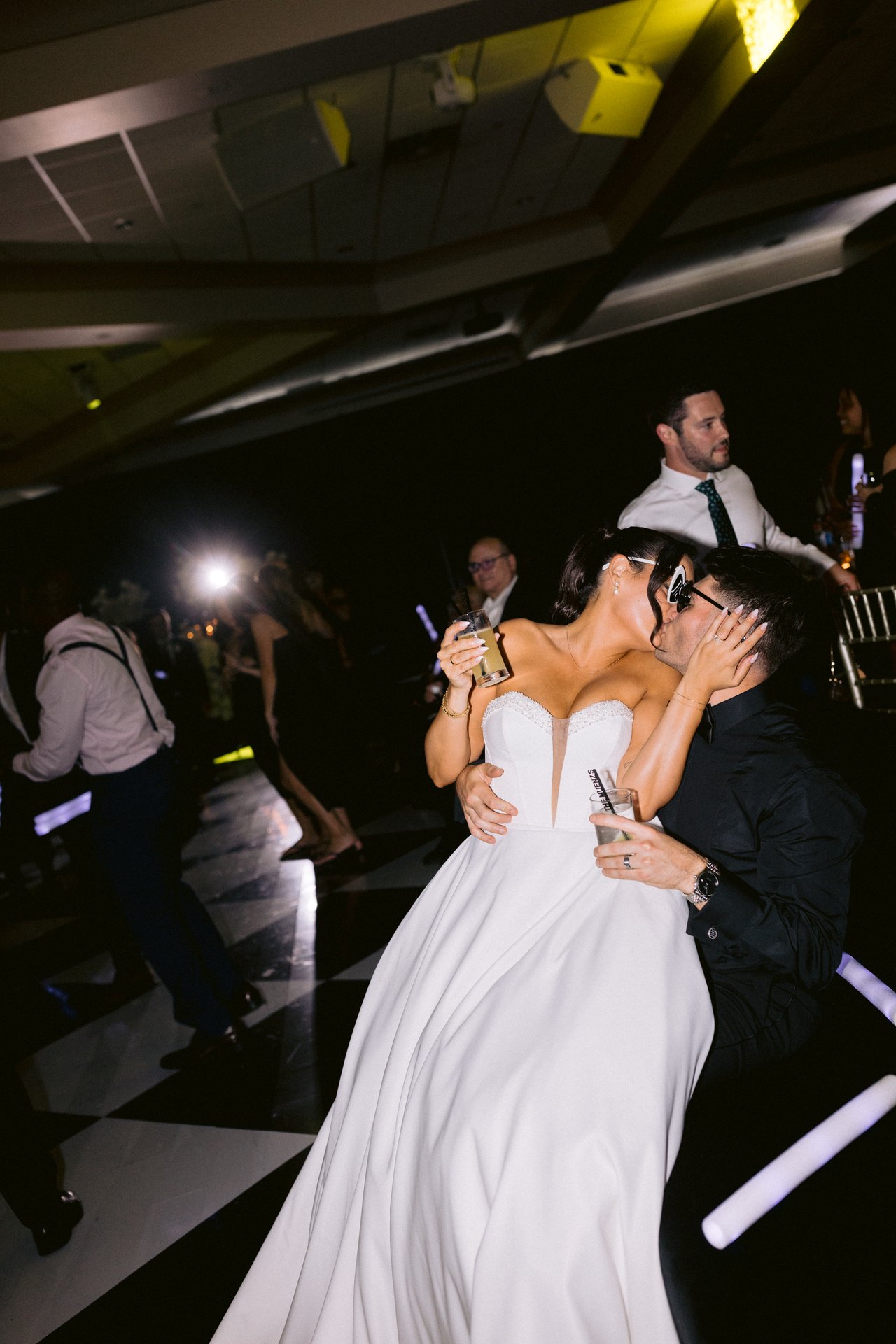 Dancing close in the crowd