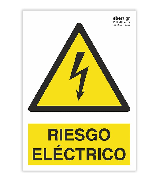 Imagen del producto SEÑAL RIESGO ELECTRICO A4 POLIESTIRENO