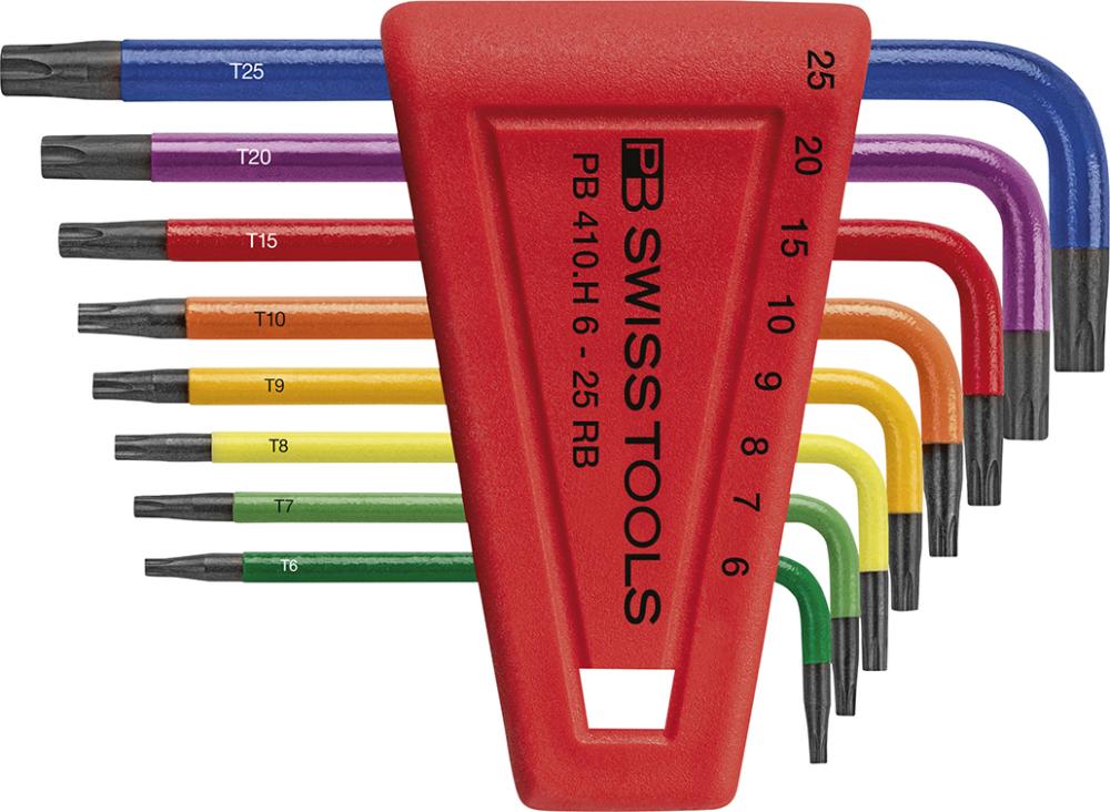 Imagen del producto Juego llaves Allen en soporte plástico 8 piezasT6-T25 Rainbow PB Swiss Tools