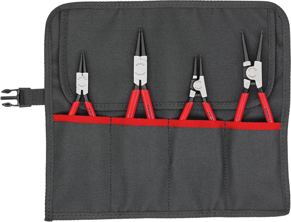 Imagen de JGO ALICATES P/ CIRCLIPS EN BOLSA ENROLLABLE 4 PZAS KNIPEX