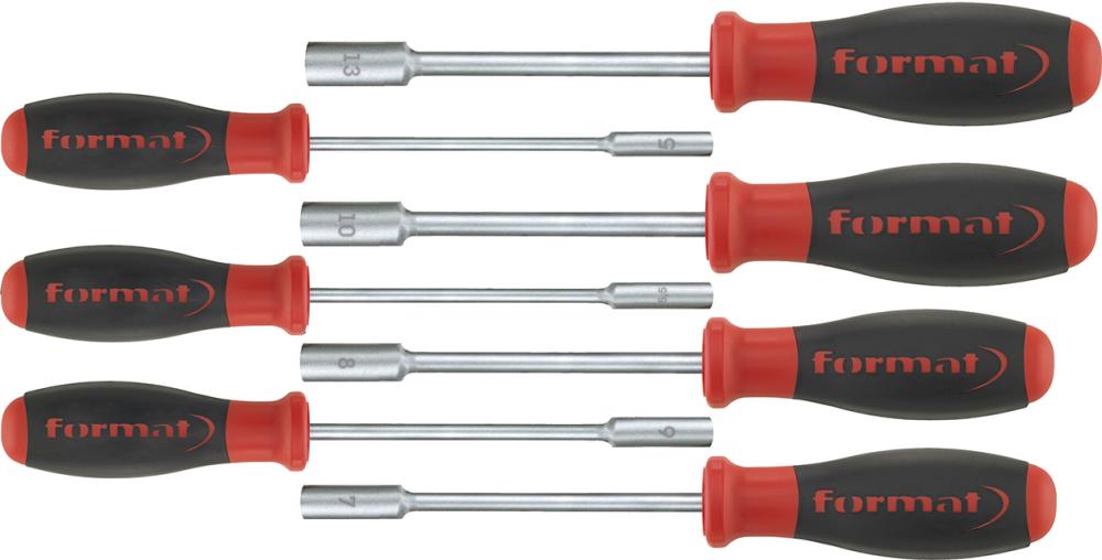 Imagen de JGO DESTORNILLADORES LLAVE DE VASO 5-13X MM 7 PZAS FORMAT