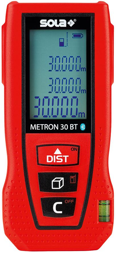 Imagen del producto Telémetro láser METRON 30BT incluidos accesorios Sola