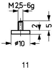 Imagen del producto Calibre de medición MD tipo 11/10,0mm KÄFER