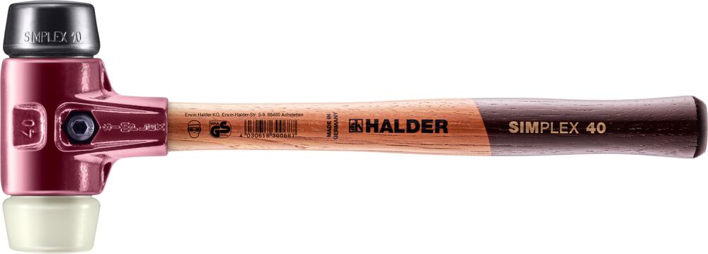 Imagen de MARTILLO DE SUPERFICIE BLANDA SIMPLEX GOMA/NAILON 40MM HALDER