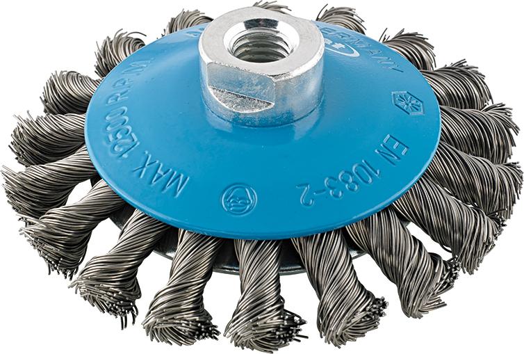 Imagen del producto Cepillo cónico acero M14 trenzado 100x mm FORMAT