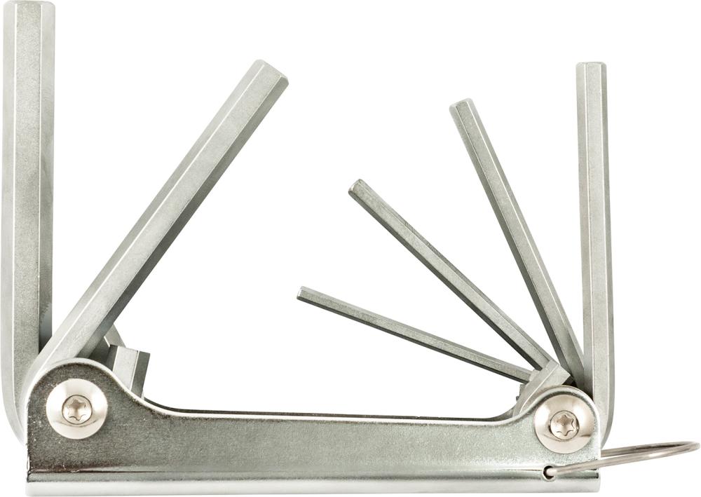 Imagen del producto Jgo llaves Allen en soporte plegable mano metal 3-10mm 6 pzas FORTIS
