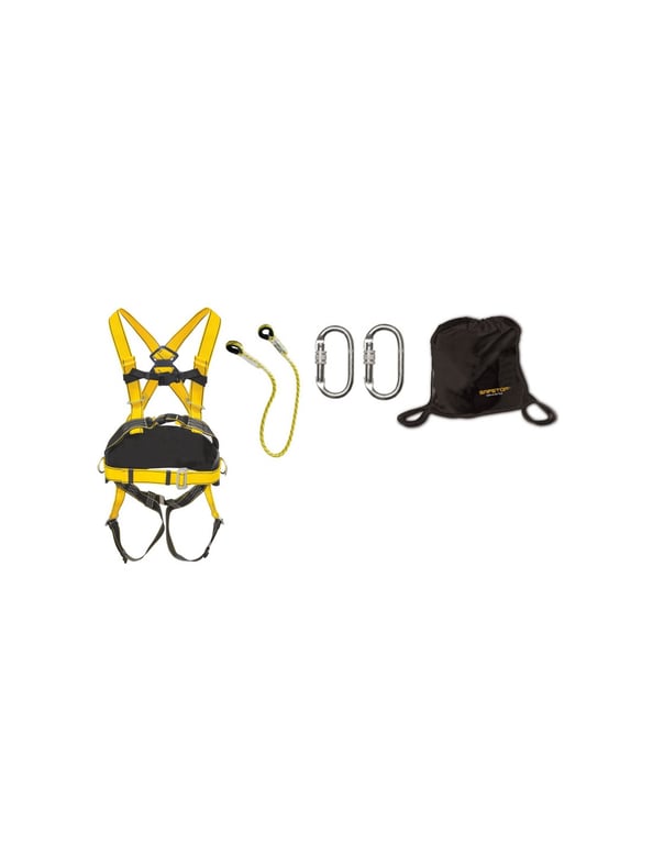 Imagen del producto ARNES POSICIONAMIEN. COMPLETO CUERDA 1MT+2 MOSQUETON+MOCHILA