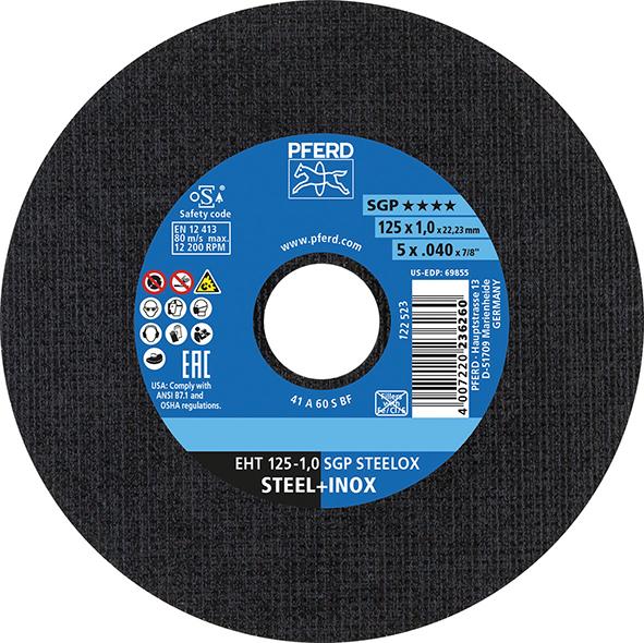 Imagen del producto Disco de corte recto A60SSG-INOX 115x1mm PFERD