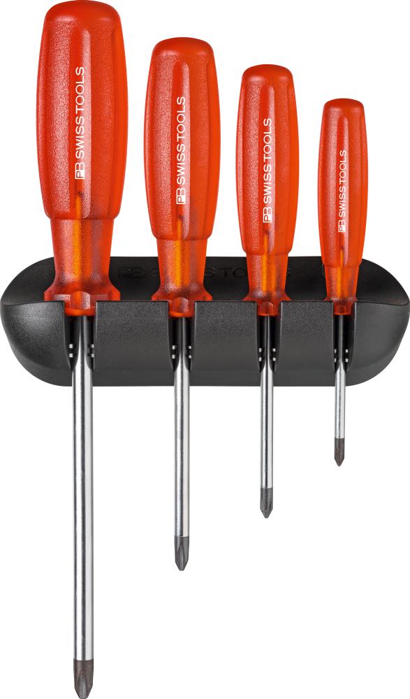 Imagen de JUEGO DESTORNILLADORES 4 PIEZAS PH EN SOPORTE MURAL MULTICRAFT PB SWISSTOOLS