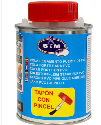 Imagen del producto PEGAMENTO PVC 250 ML BOTE CON PINCEL