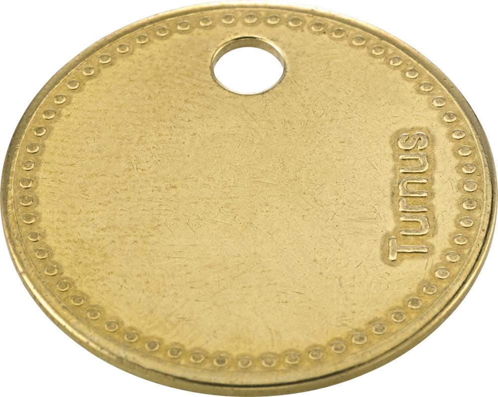Imagen de MARCA HERRAMIENTA LATÓN Ø27MM, AGUJEREADO, CON BORDE PERLADO KUKKO