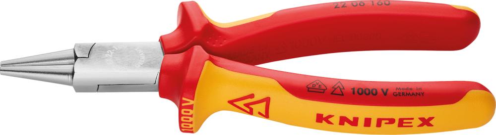 Imagen de ALICATE DE BOCA REDONDA VDE C/ MANGO VARIOS COMPONENTES 160MM KNIPEX