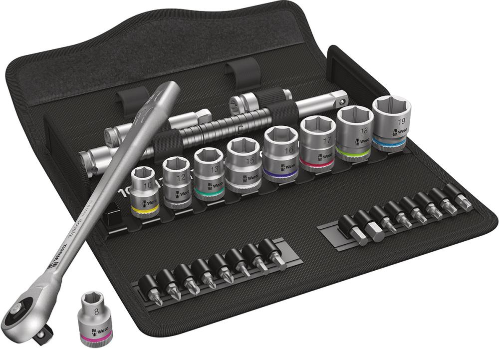 Imagen de JGO LLAVES VASO 3/8" ZYKLOP PUSH 29 PZAS WERA