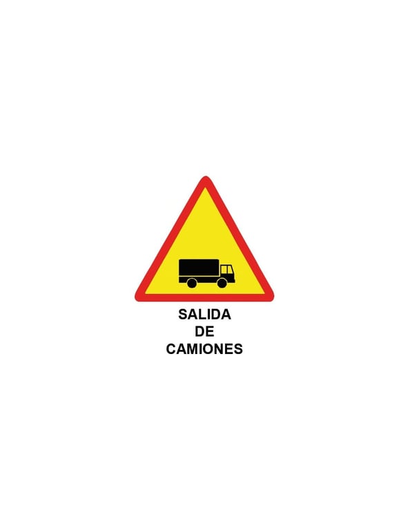Imagen del producto CARTEL PVC 40X30 SALIDA CAMIONES