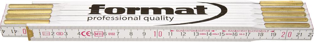 Imagen de METRO PLEGABLE MADERA BLANCO 2MX16MM FORMAT