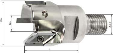 Imagen del producto Fresa atornillable 90º para Alu Z2 refrig. int. D32mm para tipo VCGT