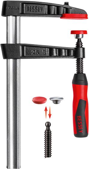 Imagen de SARGENTO DE FUNDICIÓN MALEABLE CON MANGO DE 2 COMPONENTES 100X50MM /15X5MMBESSEY