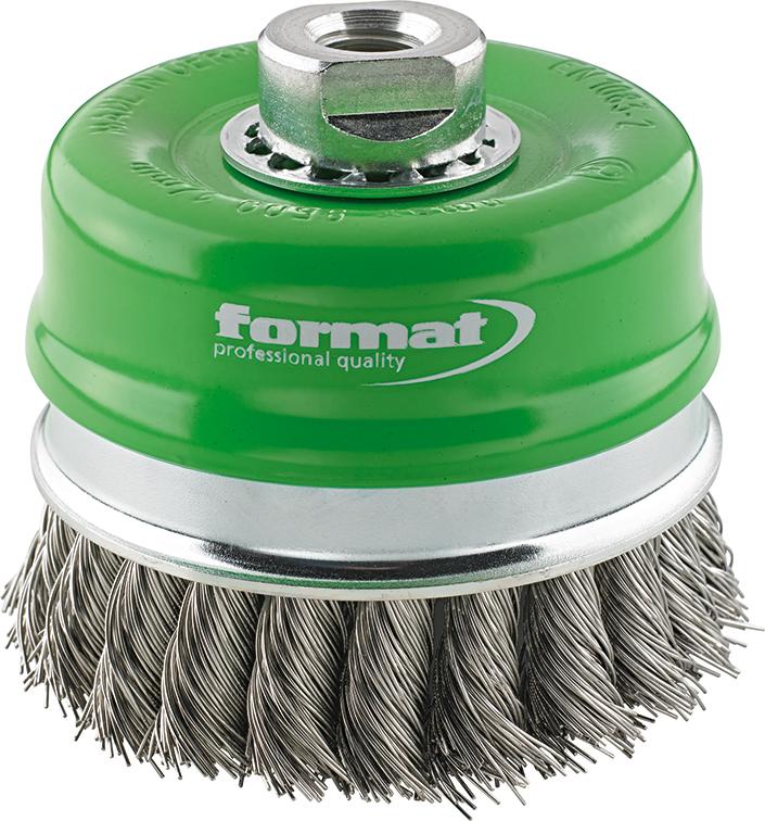 Imagen del producto Cepillo pincel inox M14 trenzado 80x0,5mm FORMAT