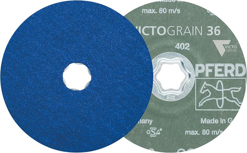 Imagen del producto Disco abrasivo fibra CC-FS 125mm inox-acero VICTOGRAIN K 80+ Pferd