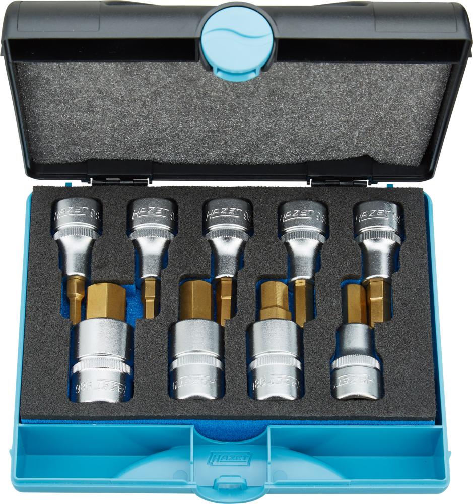 Imagen del producto Jgo puntas destornillador1/2" hembra hex 5-17mm de9 pzas HAZET