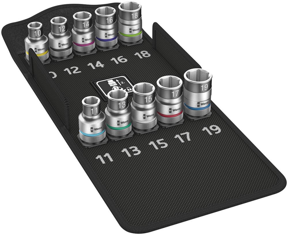 Imagen de KIT VASOS PARA LLAVE 1/2"10 PIEZAS DE SUJECIONWERA