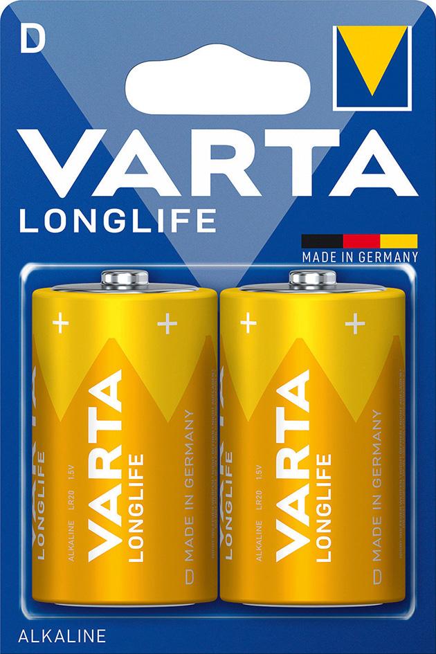 Imagen de PILA LONGLIFE VARTA D BLÍSTER DE 2