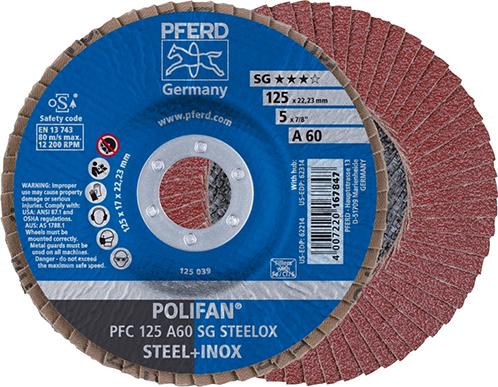 Imagen del producto Disco abrasivo de láminasA 80SG convexo 125mm K80 Pferd