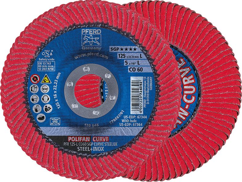 Imagen del producto Disco abrasivo de láminasCO-SGP-CURVE L 125mm K60 Pferd
