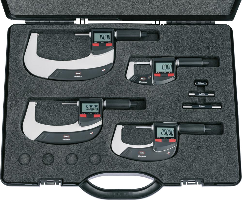 Imagen del producto Jgo micrómetros exterior IP65 digital 0-100mm MAHR
